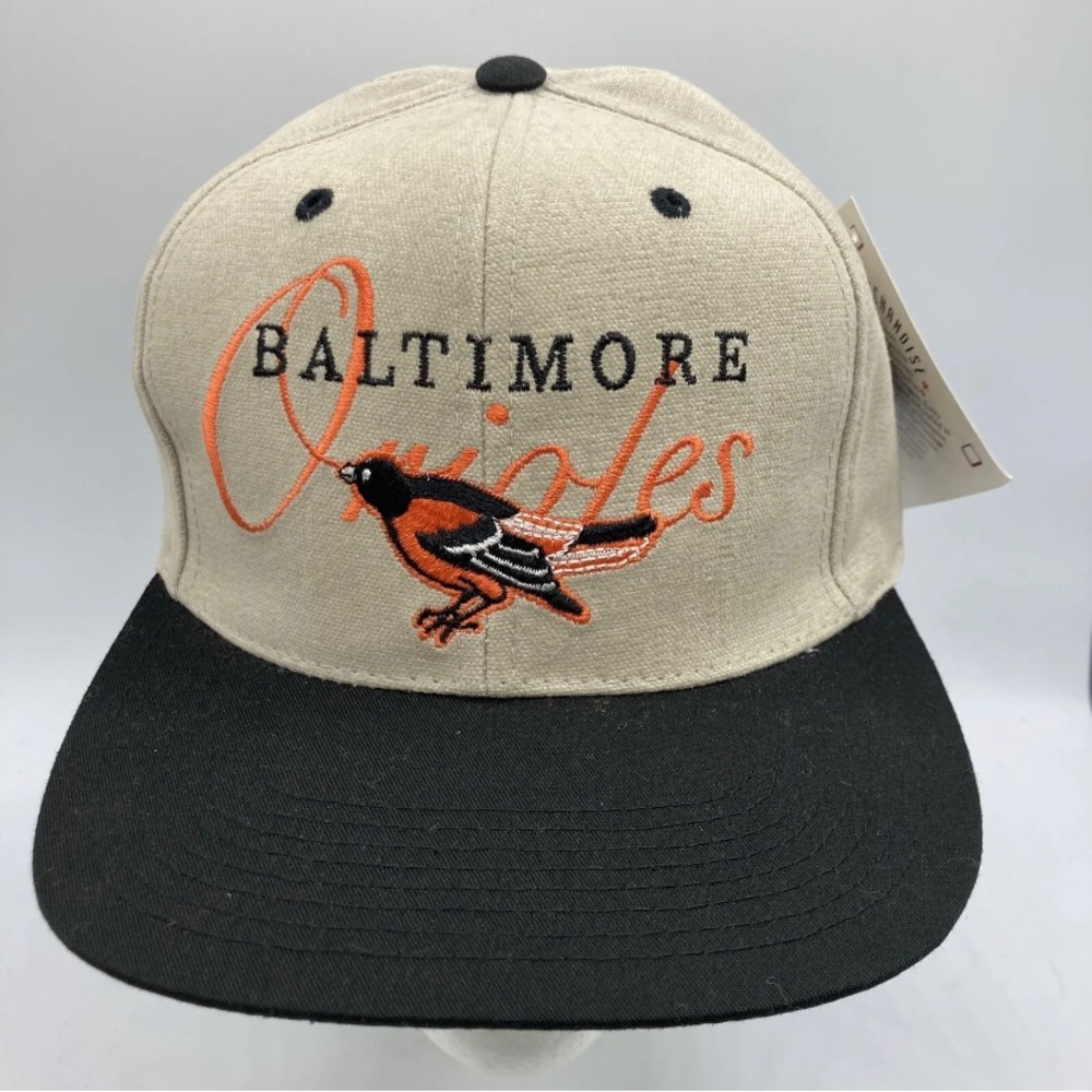 NWT Vintage Baltimore Orioles Outdoor Cap Snapback Strapback Hat Cap OSFA 90s